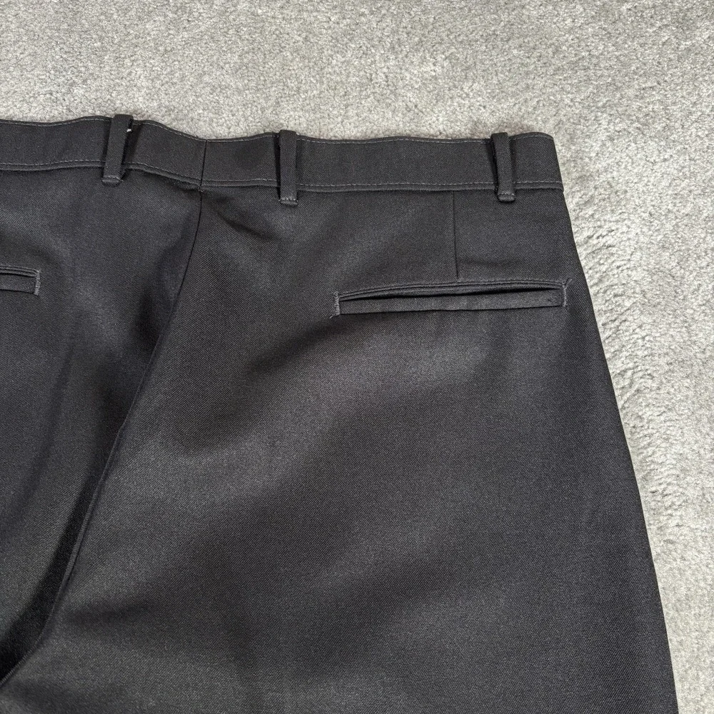 Vintage Levis Action Slacks Mens 36x34 Black Dacron Polyester Dress Pants‎ 90s